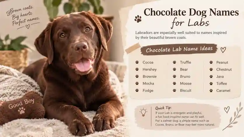 Chocolate Dog Names for Labs