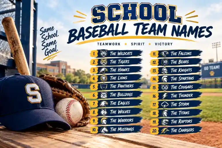 School Baseball Team Names