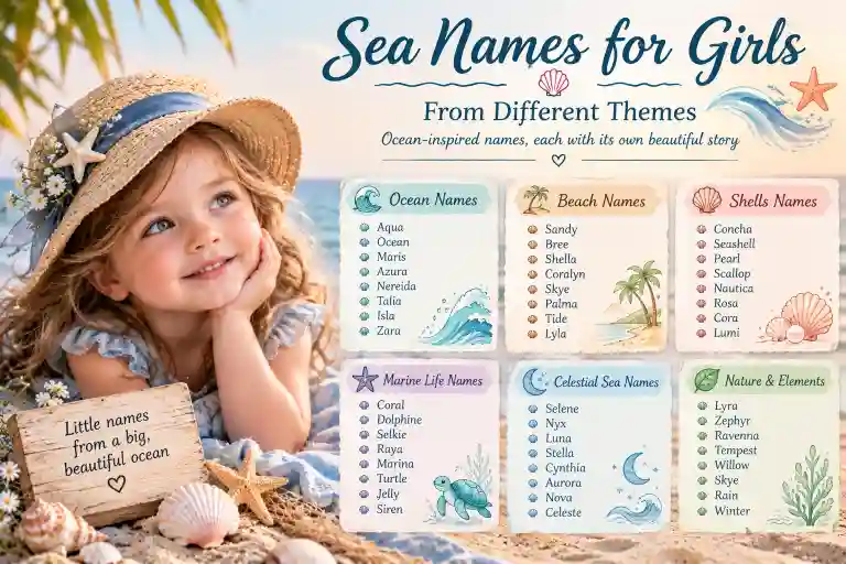 Sea Names for Girls From Different Themes